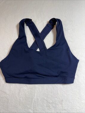 Fabletics Navy Cross-Strap Sports Bra